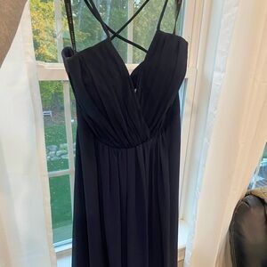 Bill Levkoff Deep Blue Formal Dress